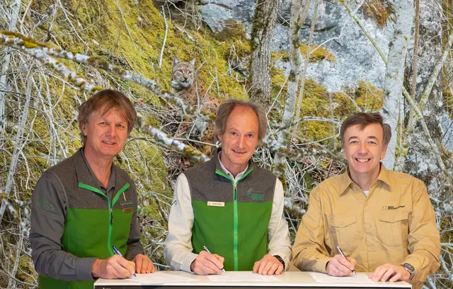 Josef Forstinger (Nationalpark Kalkalpen), Herbert Wölger (Nationalpark Gesäuse) und Christoph Leditznig (Wildnis Dürrenstein-Lassingtal) (von links)

 | Foto: Andreas Hollinger