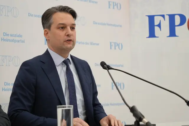FPÖ-Wien-Chef Dominik Nepp. | Foto: Ronja Reidinger/MeinBezirk