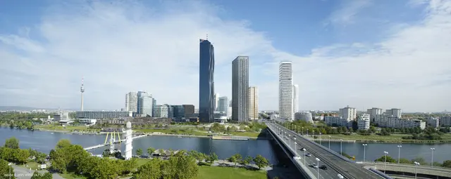 Die Wohnungen des zweiten DC Towers (mittlerer Turm) sollen jetzt vermietet werden. | Foto: OLN