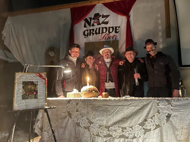 Naz-Gruppe und Fasnachts-Vorstand boten einen würdigen Abschied von Fasnacht und Naz.