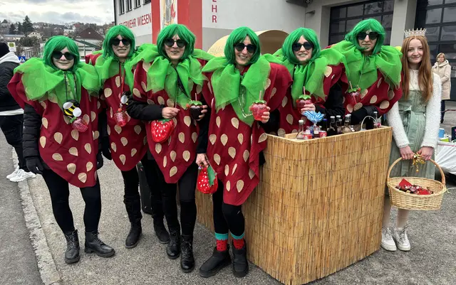 Und was darf beim Faschingsumzug in Wiesen nicht fehlen? Ganz klar, die Wiesner Ananas!  | Foto: MeinBezirk/Barbara Babonitsch-Diewald