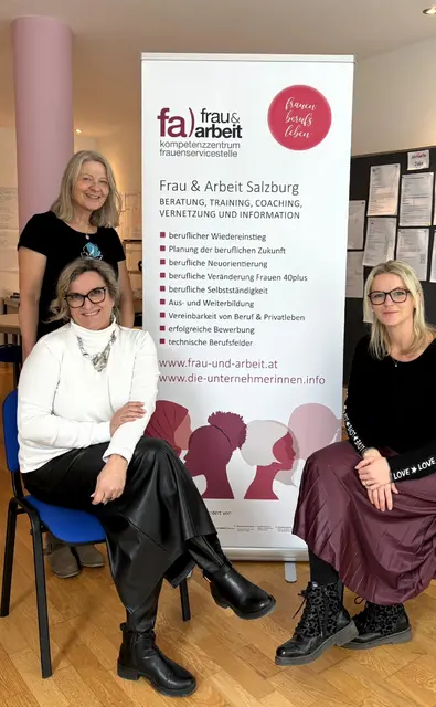 Das Frau &amp; Arbeit-Team Pongau (von links): Barbara Brandner, Andrea Wagner und Sabrina Kader. | Foto: Frau &amp; Arbeit gGmbH
