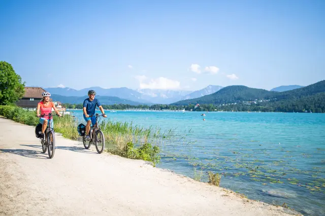 Vom 26. April bis 3. Mai kann man beim Velovista 2026 auch die autofreien Tage am Wörthersee und am Ossiacher See genießen.  | Foto: Kärnten Werbung, Gert Perauer