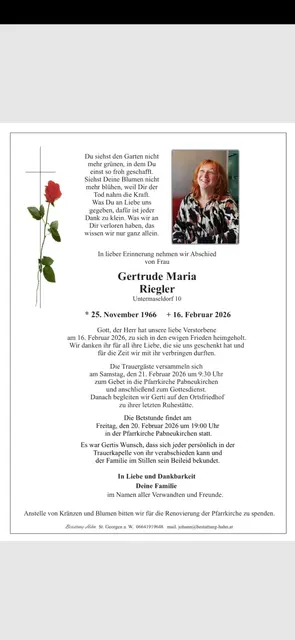 Gerti Riegler, 59, verstorben. | Foto: Robert Zinterhof