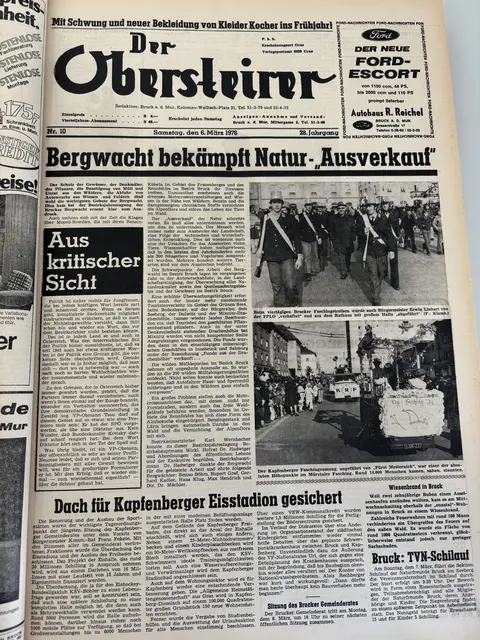 Der Obersteirer, Ausgabe vom 6. März 1976. | Foto: MeinBezirk
