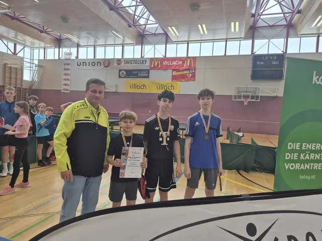 Die Schüler bei den Tischtennis-Landesmeisterschaften in Villach | Foto: MS Bad St. Leonhard