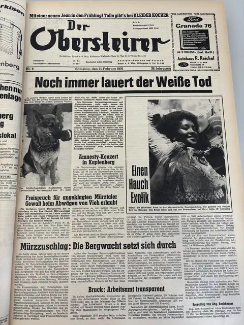 Der Obersteirer, Ausgabe vom 21. Februar 1976. | Foto: MeinBezirk