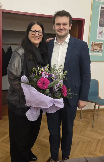 Im Bild: Kathrin Gaál und Sascha Obert bei der Sitzung am Dienstag, 17. Februar. Letzterer ist der neue geschäftsführende Bezirksparteivorsitzende der SPÖ. | Foto: SPÖ Favoriten