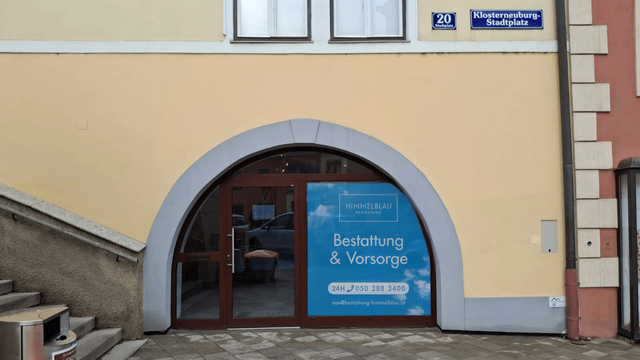 Bestattung Himmelblau eröffnet in Klosterneuburger Innenstadt, konkret am Stadtplatz 20.  | Foto: Bestattung Himmelblau