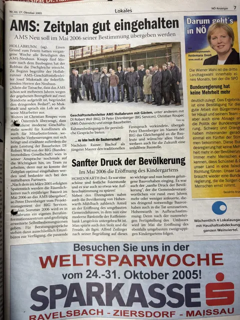 Mein erster Bericht in der Ausgabe 43 am 27.10.2005 | Foto: Alexandra Goll