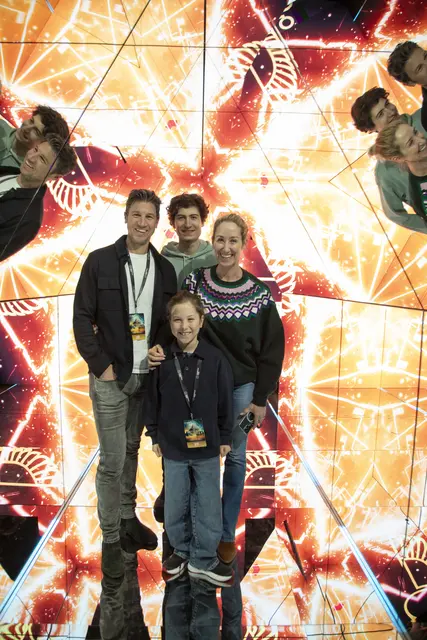 Kati Bellowitsch mit Ehemann Daniel und Söhnen Laurenz und Vincent im Sparkling Trail. | Foto: Jürgen Hammerschmid