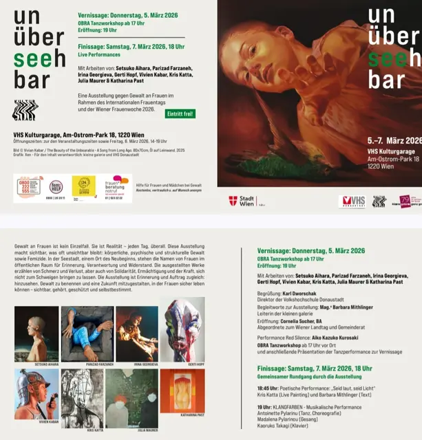 Foto: Grafik: Xen - Für den Inhalt verantwortlich: Kleine Galerie und VHS Donaustadt, Bild Vivian Kabar