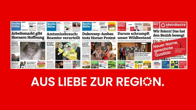 Vom blauen Logo 2006 über das neue Layout 2011 bis zur roten Marke 2021 und der finalen Transformation zu MeinBezirk. | Foto: Markus Kahrer / Regionalmedien