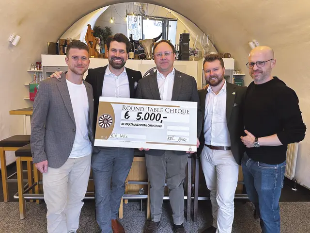 RT6-Club-Manager Roland Blüthl, Vizepräsident Stefan Fessl, Präsident Max Huber-Wilhelm, Sekretär Georg Kühn und Alt-Präsident Jörg Kriechbaum. | Foto: MeinBezirk