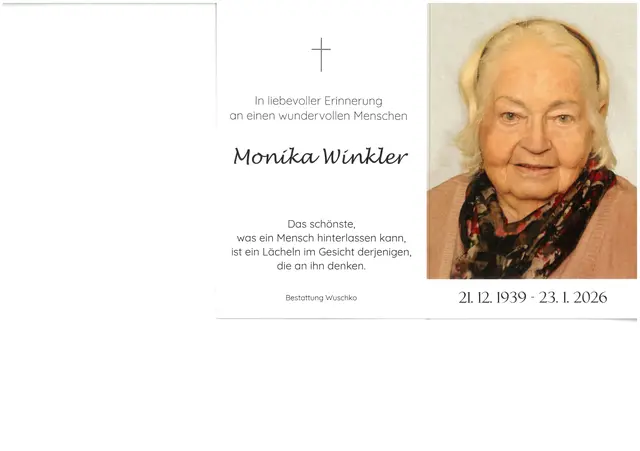 Monika Winkler, 86 Jahre