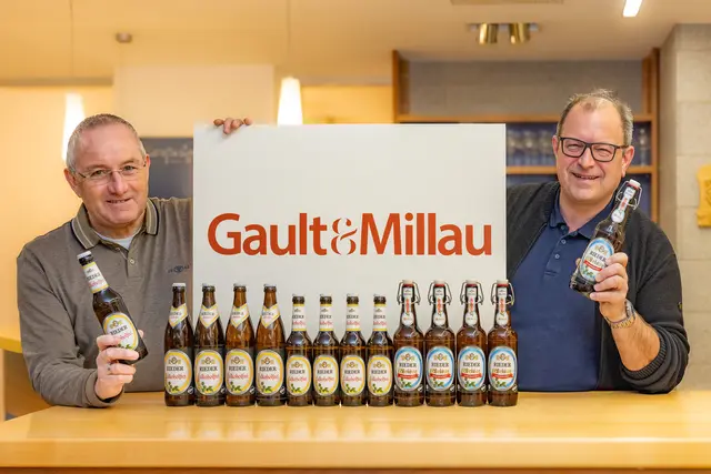 Christian Aigner und Braumeister Josef Niklas, die Geschäftsführer der Brauerei Ried. | Foto: Brauerei Ried