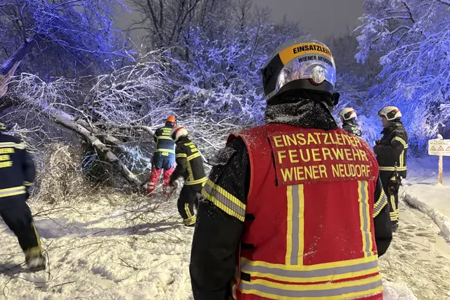 Der Wintereinbruch sorgte auch in Wiener Neudorf für Feuerwehreinsätze. | Foto: Freiwillige Feuerwehr Wiener Neudorf