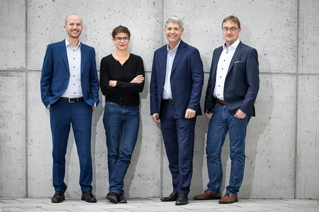 Der W.E.B-Vorstand im Jahr 2026: Florian Müller, Stefanie Markut, Michael Trcka und Roman Prager (v.l.) | Foto: W.E.B Windenergie AG