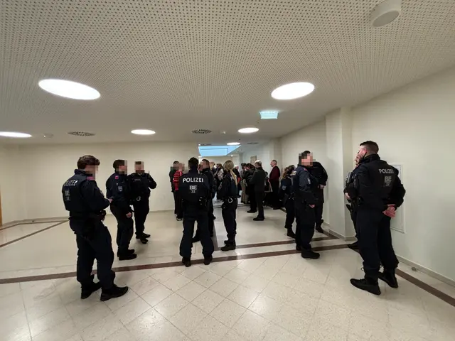 Im Gericht war auch ein großes Aufgebot der Polizei da. | Foto: Ronja Reidinger/MeinBezirk