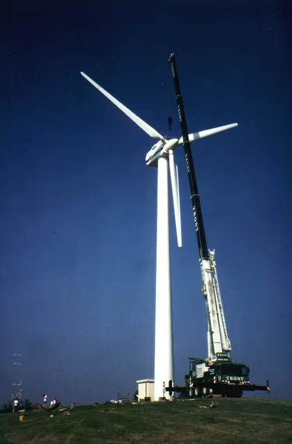 Bau erster Windräder | Foto: W.E.B Windenergie AG