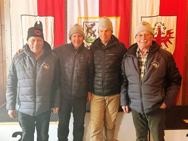 Rang 4 EC Rummlerhof; Hans Mettler, Walter Spiegel, Bruno Reiter und Stefan Wörgötter.