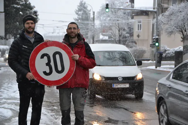 Friedrich Stepanek und Valentin Piljanović: "Die Reichenauer Straße und die Dreiheiligenstraße (zwischen der Kreuzung Gen.-Eccher-Straße/Radetzkystraße und den Viaduktbögen/Ing.-Etzel-Straße) sollen durchgehend mit Tempo 30 ausgewiesen werden."  | Foto:  Friedrich Stepanek