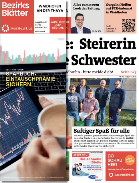 Die erste Waidhofner Ausgabe in rot aus dem Oktober 2021. | Foto: MeinBezirk/Archiv