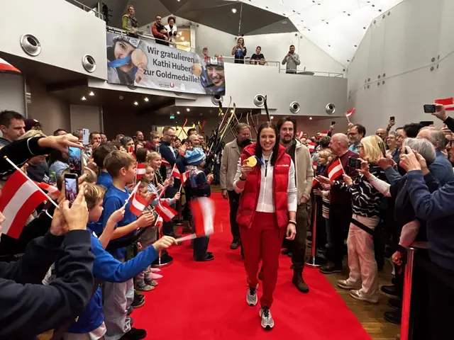 Die Sportunion Waidhofen lud zum offiziellen Empfang von Olympiasiegerin Kathi Huber ein.  | Foto: Dietl-Schuller