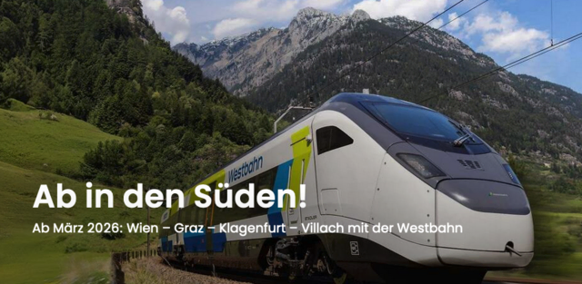 Die Westbahn startet am 1. März mit Kampfpreisen auf der neuen ÖBB-Südstrecke. Wer online bucht, reserviert kostenlos einen Sitzplatz. | Foto: westbahn.at