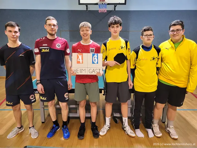 Jakob Holzinger, Michael Wagner, Paul Damberger, Nico Pfannhauser, Maximilian und Kornelius Gumpinger. | Foto: Union Horn - Sektion Tischtennis