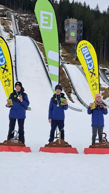 Felix Thaller holt Gold im Sprunglauf in der Klasse Schüler II. | Foto: SC Erzbergland