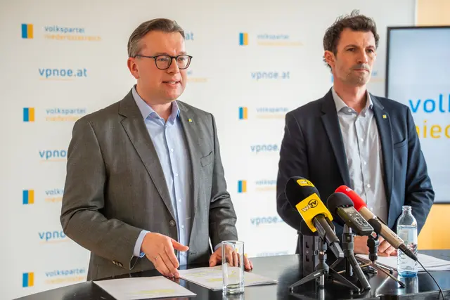 VPNÖ-Landesgeschäftsführer LAbg. Matthias Zauner und VPNÖ-Bildungssprecher LAbg. René Lobner | Foto: vpnoe
