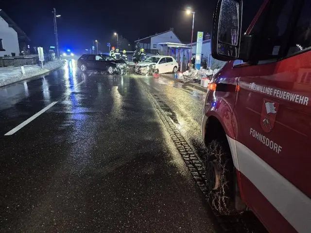 Die Frontalkollision in Fohnsdorf. | Foto: FF Fohnsdorf