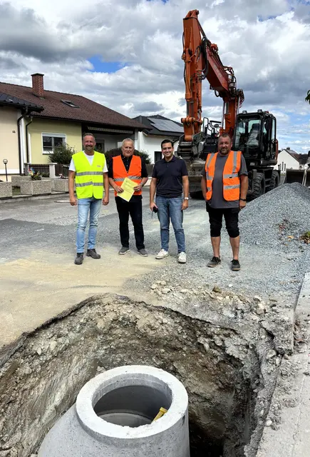 Kanal- und Wasserleitungserweiterung in der Waldgasse. | Foto: Gemeinde Stinatz