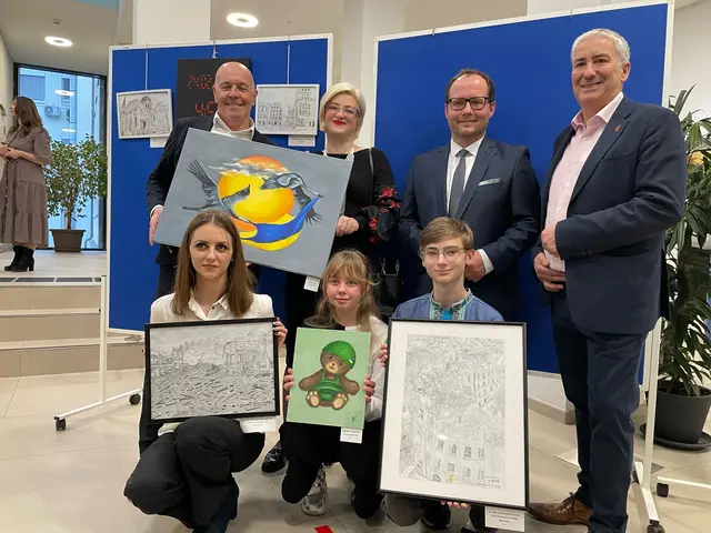 Im Rathaus Oberwart gab es eine Bilderausstellung ukrainischer Flüchtlinge. | Foto: SOS-Kinderdorf Burgenland