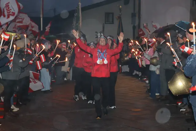 Jubel, Plakate und Applaus für Rum’s Olympiateam. | Foto: Kendlbacher