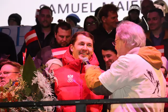 Samuel Mair nahm sich Zeit für seine Fans und stand Rede und Antwort. | Foto: Kendlbacher