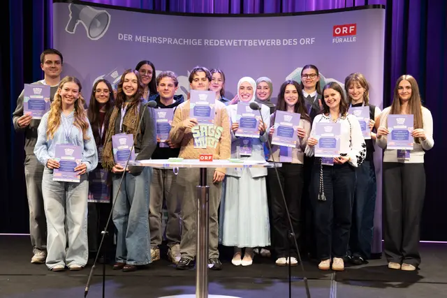 Die Teilnehmer der Sag’s Multi SpeechMasters Tirol. | Foto: ORF/Anklang CC/ Teresa Jodlbauer