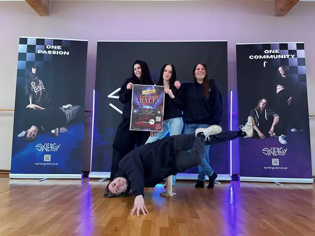 Isabella (Synergiy Dance), Marlene Potzmann (GPA), Iris Poxleitner (ÖGJ) und Stefan (Synergy Dance). | Foto: ÖGJ OÖ