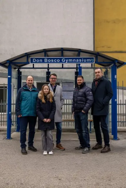 Bürgermeister Paul Frühling (Moosbrunn, ÖVP), MArie Sippel und die Himberger Gemeinderäte Michael Sippel, Johannes Kraigher und Alfred Hoch (alle ÖVP) | Foto: Alfred Hoch