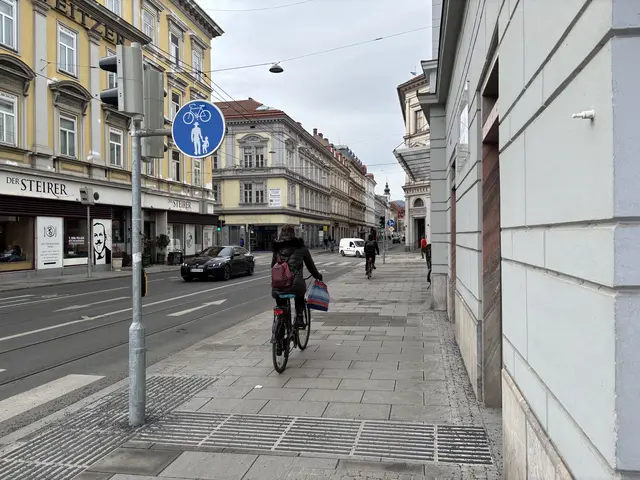 Von der Tegetthoffbrücke kommend beginnt die Radstrecke hier auf einem gemischten Geh- und Radweg.  | Foto: MeinBezirk/Markus Kropac