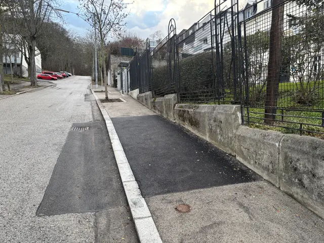 An dieser Stelle in der Liebhartstalstraße wurde ein alter Baum entfernt, ein neuer gepflanzt und daraufhin für eine Gehsteigerweiterung wieder entfernt.  | Foto: Ipirotis/MeinBezirk