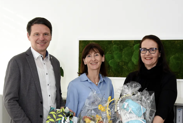 Seit Jahresbeginn ist Uta Kolussi (mitte) die neue Pflegedirektorin im Landeskrankenhaus Wolfsberg. | Foto: Stadtgemeinde Wolfsberg