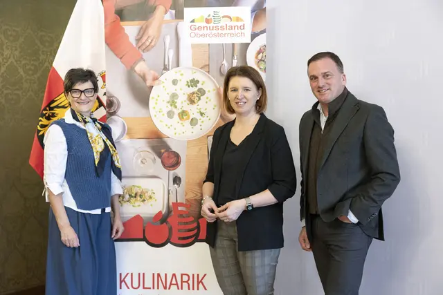 Margit Steinmetz-Tomala, Landesrätin Michaela Langer-Weninger und Rainer Rohregger. | Foto: Land OÖ/Margot Haag