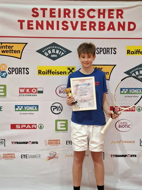 Philipp Raser ist neuer Steirischer U14-Meister. | Foto: ESV Tennis