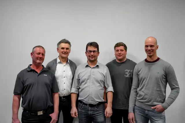 Von links: René Kitzmüller, Peter Preuer, Johann Preining, Hannes Rammerstorfer, Paul Schiller. | Foto: Gemeinde Oberneukirchen