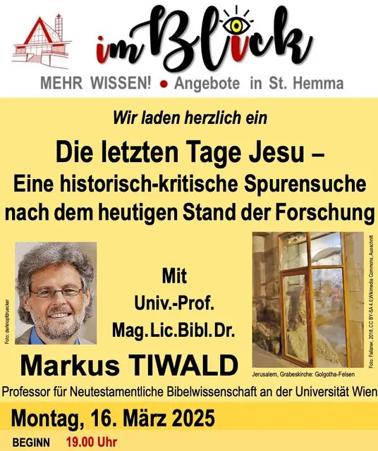 Markus Tiwalds Vortrag findet in der Kirche St. Hemma in der Wattmanngasse 105/Ecke Fasangartengasse statt. Die Kirche St. Hemma ist mit den Autobuslinien 56A und 56B ab der U4-Haltestelle Hietzing direkt erreichbar. | Foto: Pfarre St. Hemma/Winkelbauer