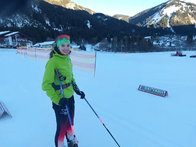Die junge Sellrainerin Hannah zeigte auf Langlaufski ihr Können.  | Foto: Florian Hauser