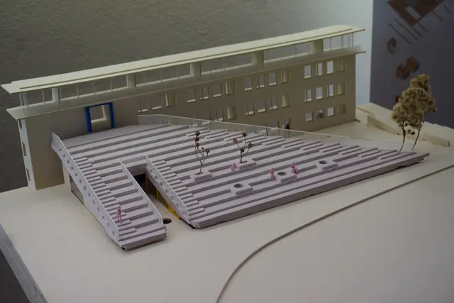 Diese Projekt befasste sich umfassend mit der Musikschule. Die Treppe soll auch als Aufführungsort dienen.  | Foto: AMG