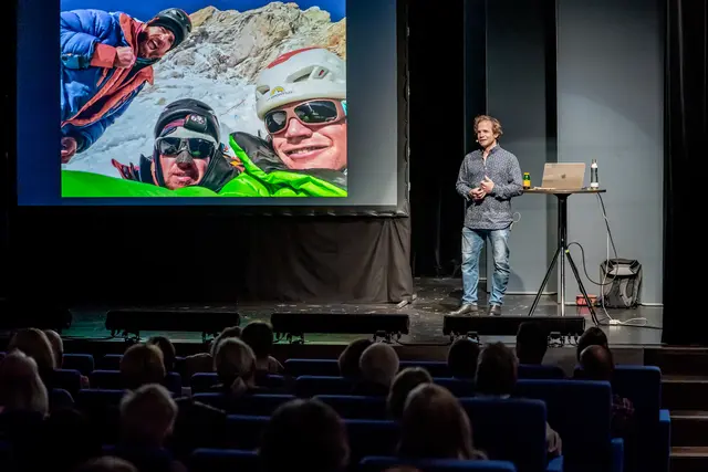 Teil 1 des Vortrages handelte von der Expedition zum Mount Meru in Indien.... | Foto: Marco Pircher / Kulturverein Wunderlich